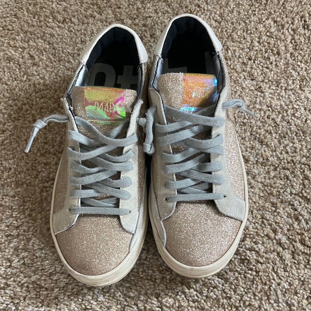P448 John Pink Glitter Sneaker- Size 36- Size 6-6.5